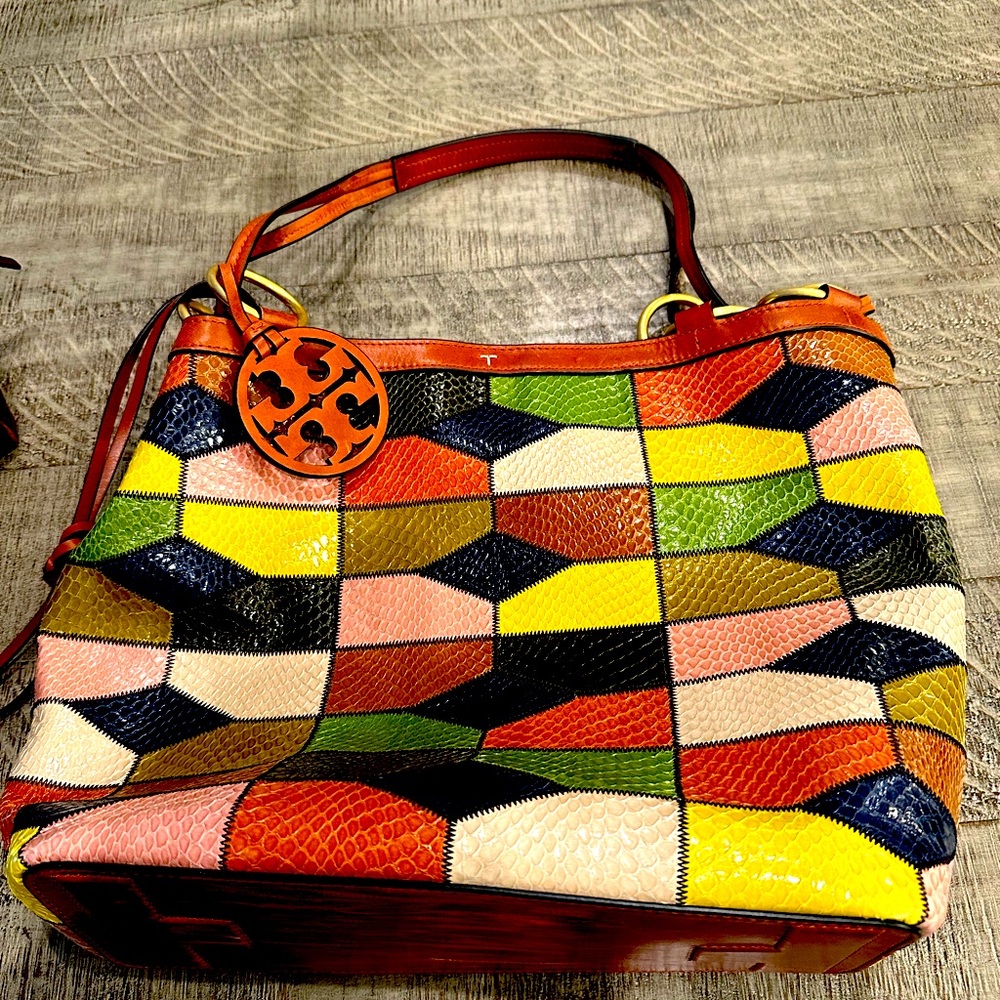 Tory Burch patchwork leather hobo bag